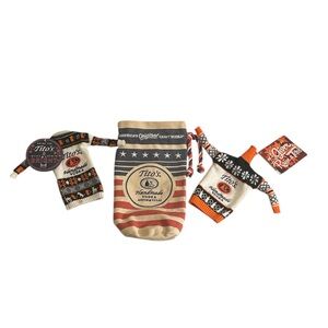 NWT Bundle Two Tito’s Handmade Vodka Mini Knit Bottle Sweaters & Canvas Bag